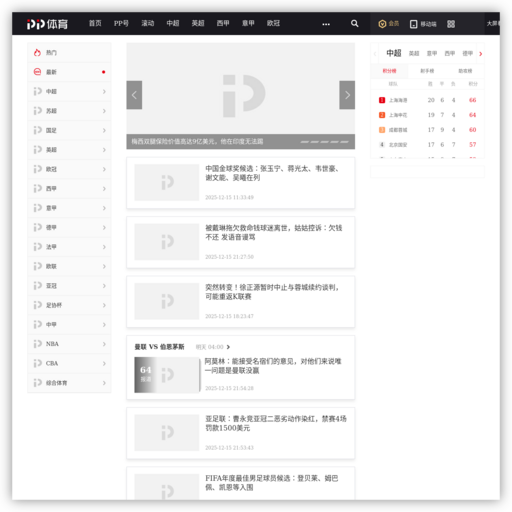 PP视频体育频道