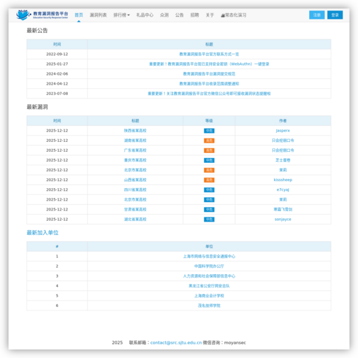 教育漏洞报告平台(EDUSRC)