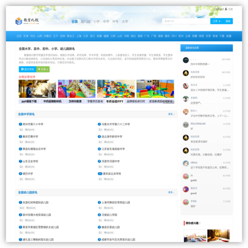 全国大学高中初中排名前十名一览表